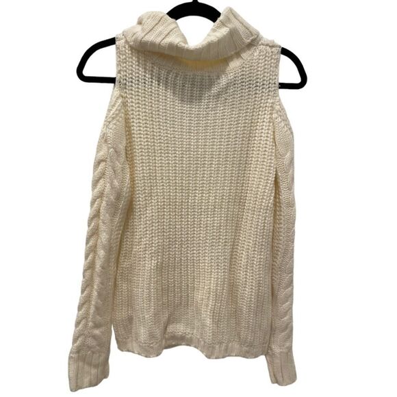 NEW American Rag Turtleneck Cold Shoulder Cream Sweater.Size S - Picture 6 of 11